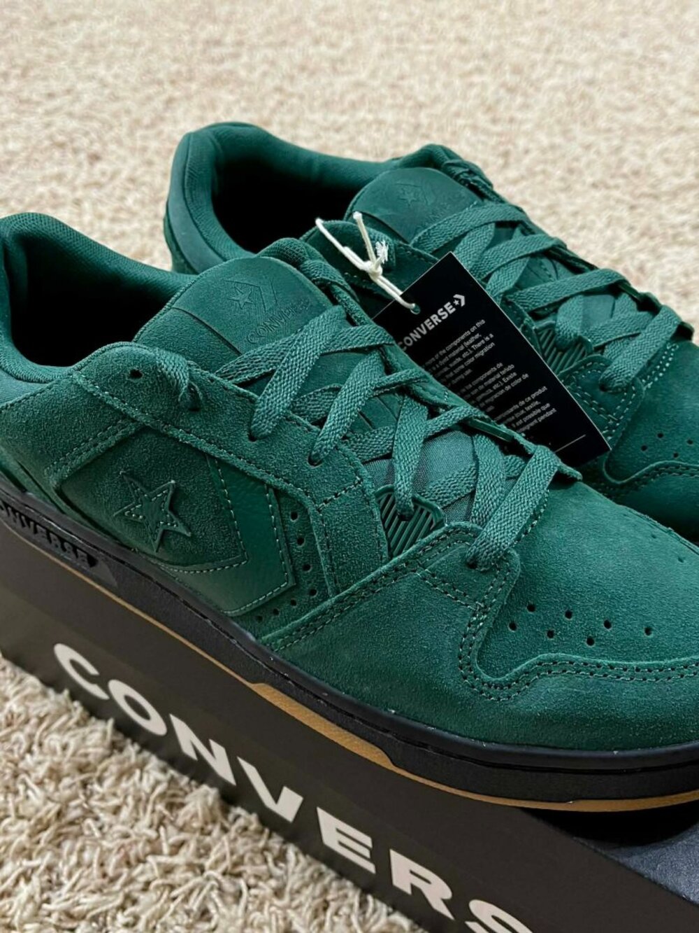 Converse Men's CL98 Suede Low Top Sneakers Shoes Green, Size 10 (New)